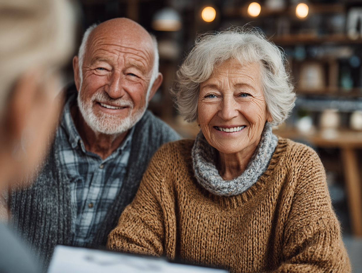 Літня пара на кухні з овочами